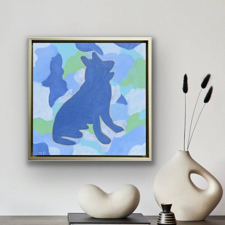 Original Abstract Dogs Painting by Jeanne Player