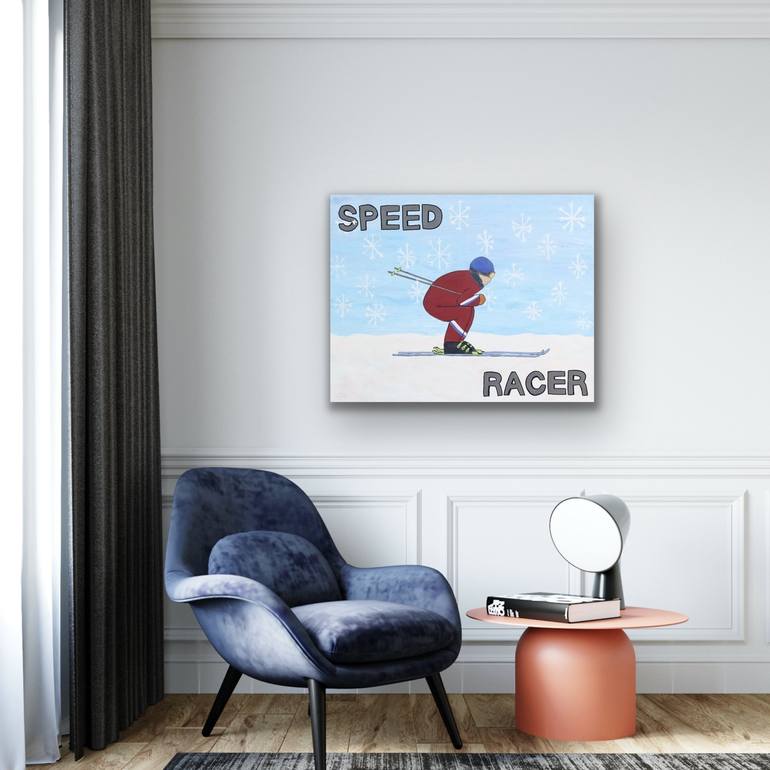 Original Abstract Sports Painting by Jeanne Player