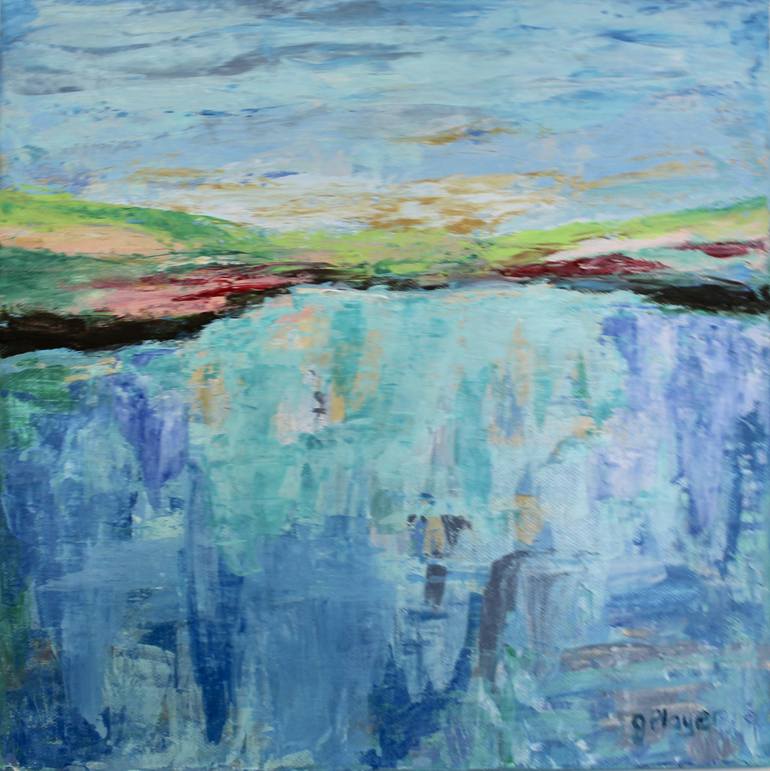 Original Abstract Painting by Jeanne Player | Abstract Art on Canvas | On the Water