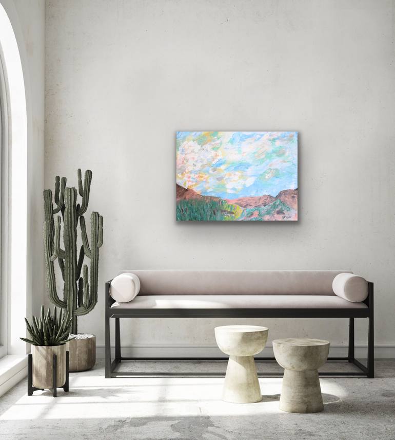 Original Abstract Landscape Painting by Jeanne Player