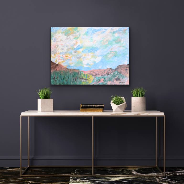 Original Abstract Landscape Painting by Jeanne Player