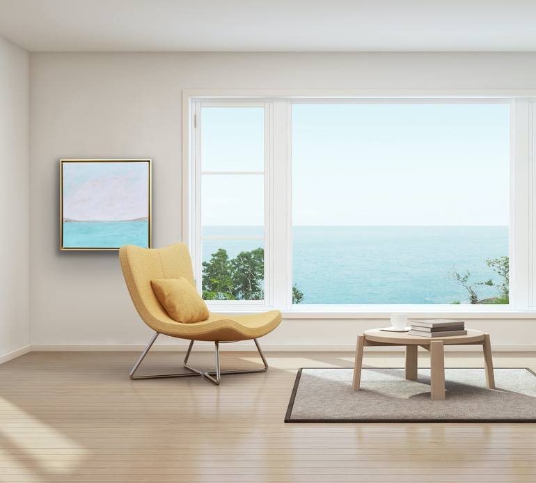 Original Abstract Beach Painting by Jeanne Player