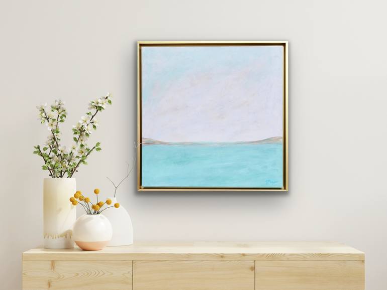 Original Abstract Beach Painting by Jeanne Player