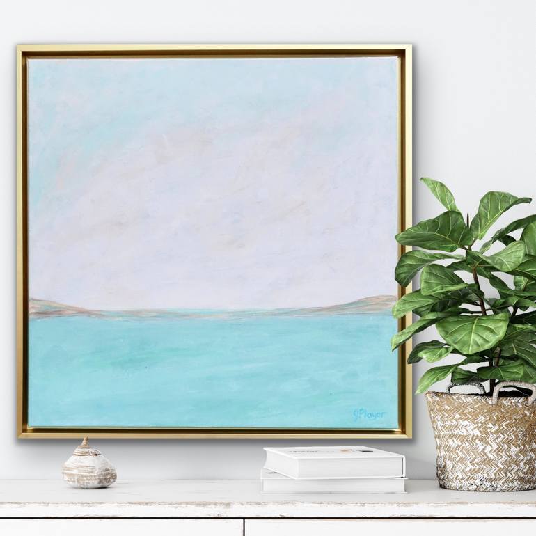 Original Abstract Beach Painting by Jeanne Player
