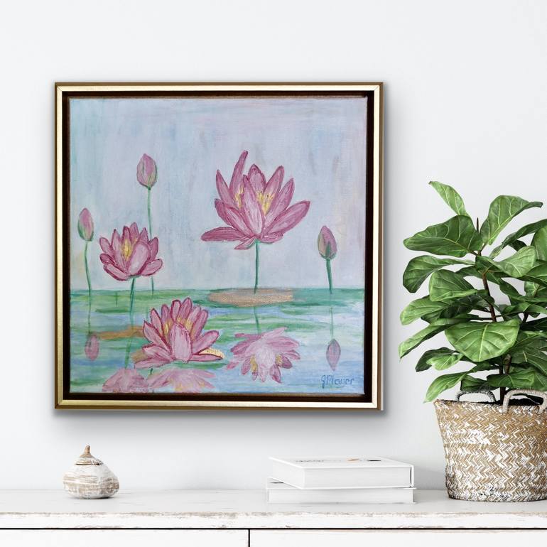 Original Abstract Botanic Painting by Jeanne Player