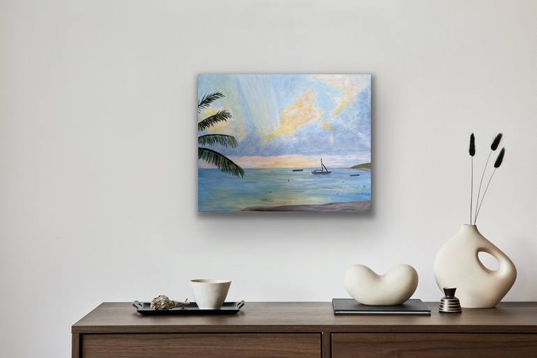Original Abstract Seascape Painting by Jeanne Player