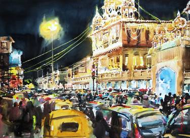 Print of Fine Art Cities Paintings by Sanjeev Sinha