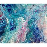 IKONART Holographic Rainbow Pastel Acrylic Pour Painting for Beginners  Tutorial 