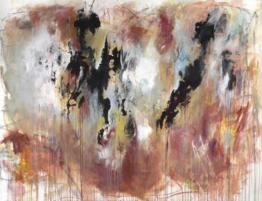 Original Abstract Expressionism Abstract Painting by Mara Galvao