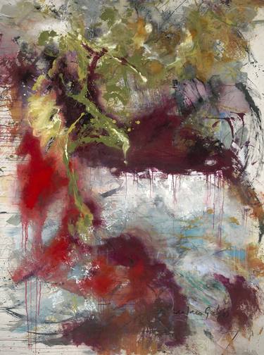 Original Abstract Expressionism Abstract Painting by Mara Galvao
