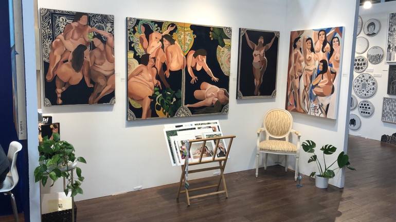 Original Figurative Nude Painting by Elisa Valenti