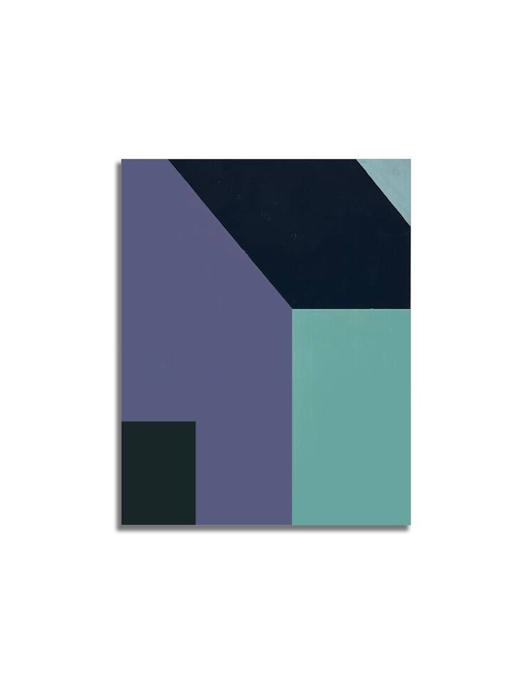 Original Architecture Painting by Sally Burgoyne | Abstract Art on Wood | Portland