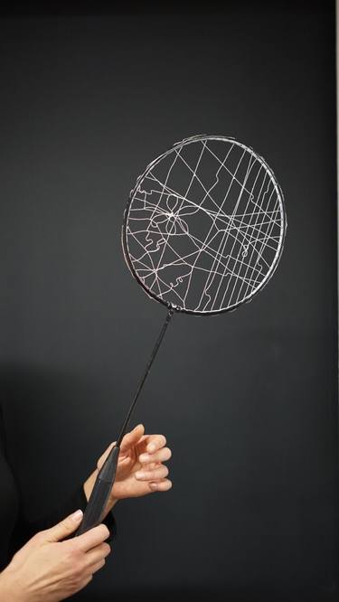 Badminton racket thumb