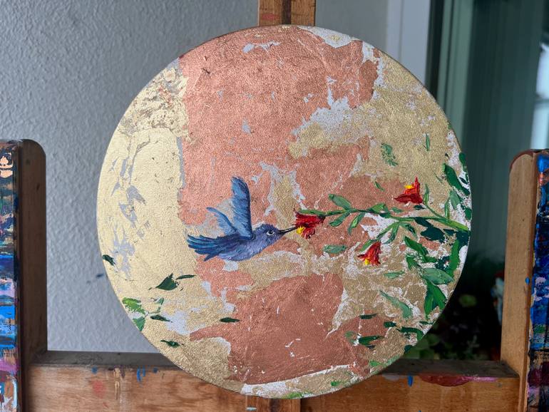 Original Art Deco Botanic Mixed Media by Bobbie Rich