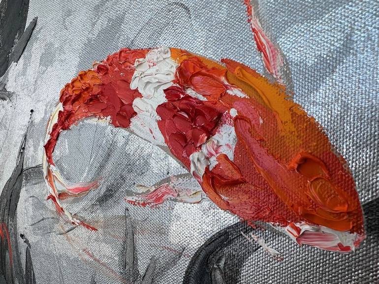 Original Impressionism Fish Painting by Bobbie Rich