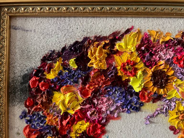 Original Baroque Floral Painting by Bobbie Rich