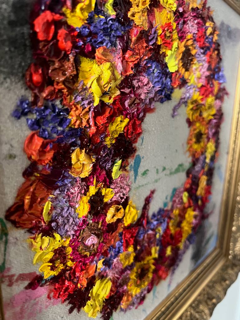 Original Baroque Floral Painting by Bobbie Rich