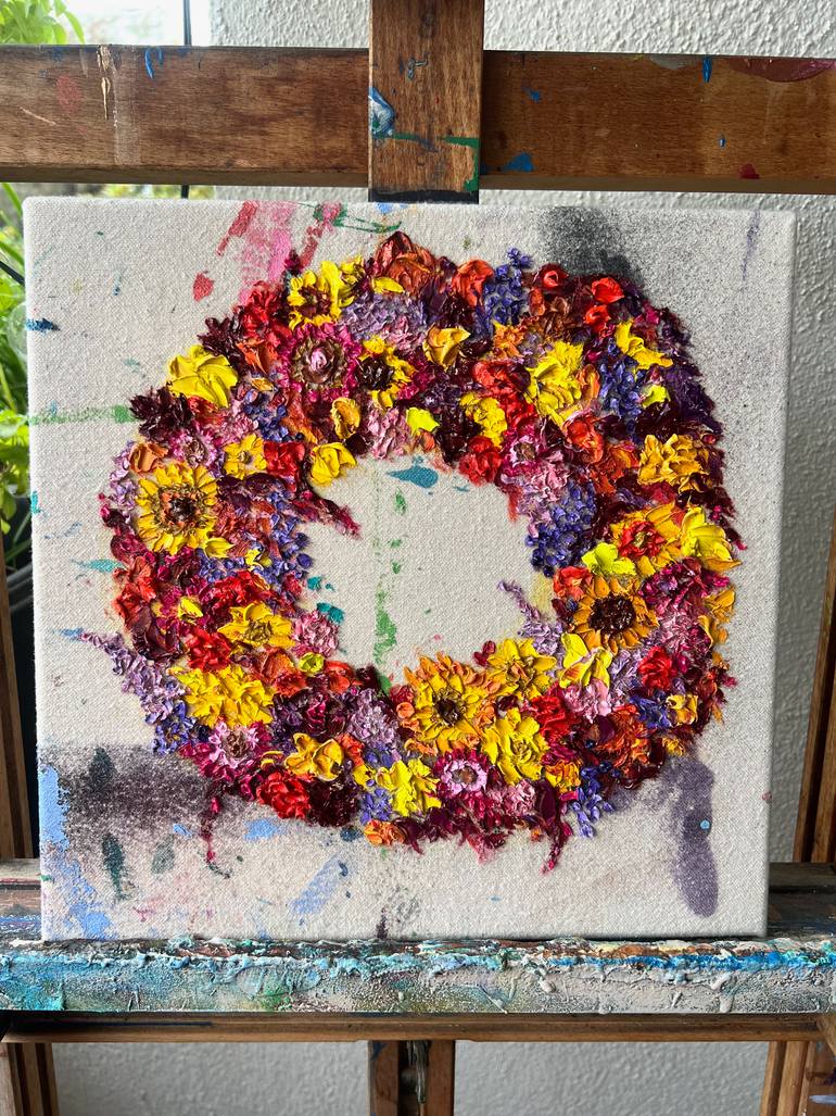 Original Baroque Floral Painting by Bobbie Rich