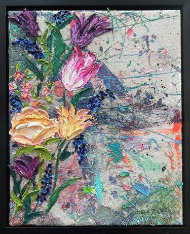 Original Abstract Expressionism Floral Painting by Bobbie Rich