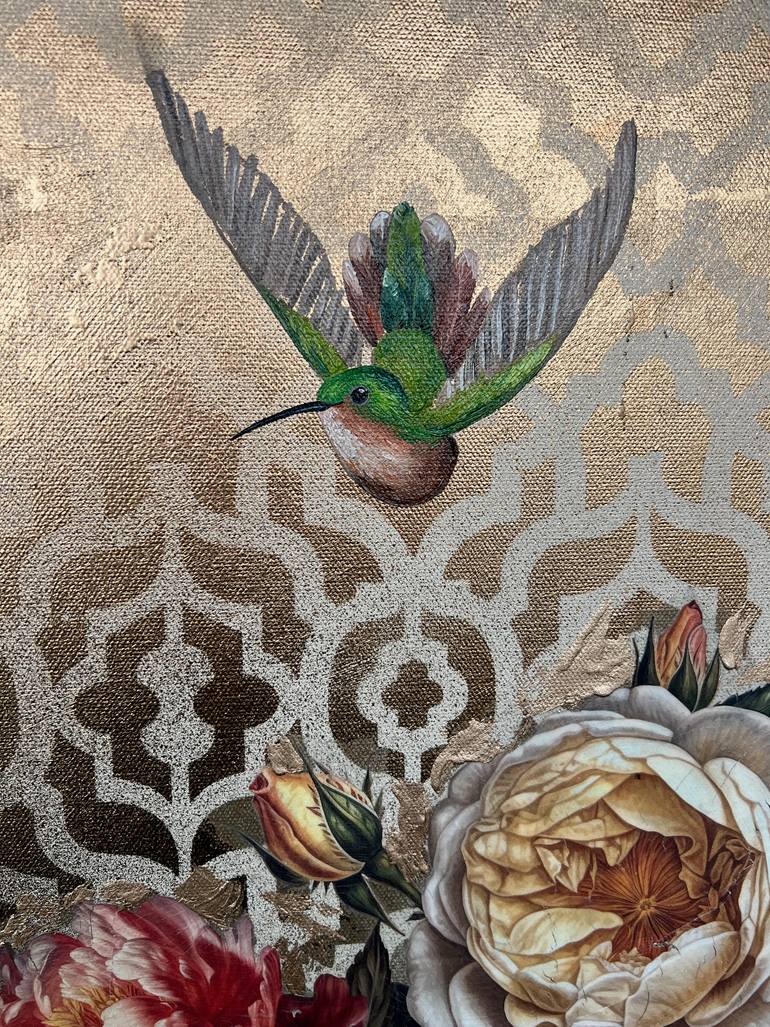 Original Art Deco Nature Mixed Media by Bobbie Rich