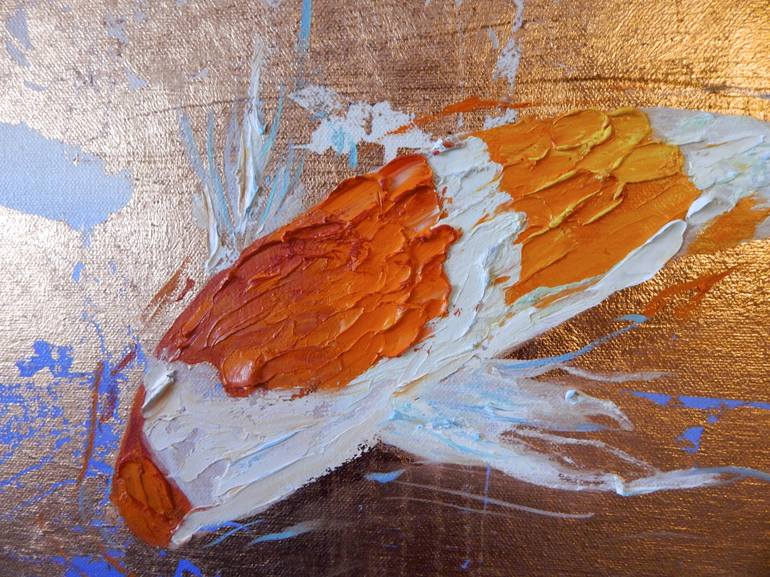 Original Abstract Fish Painting by Bobbie Rich