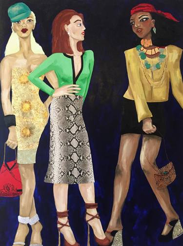 Print of Art Deco Fashion Paintings by Bobbie Rich