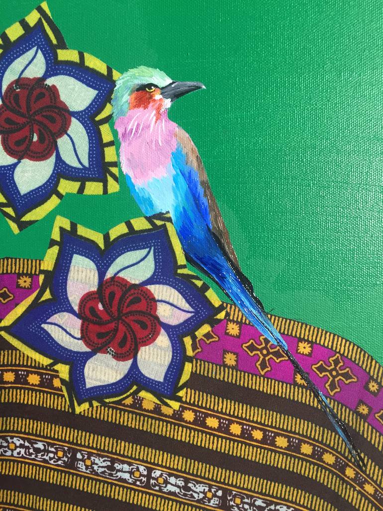 Original Art Deco Travel Painting by Bobbie Rich