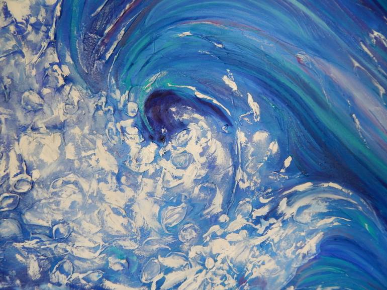 Original Expressionism Seascape Painting by Bobbie Rich