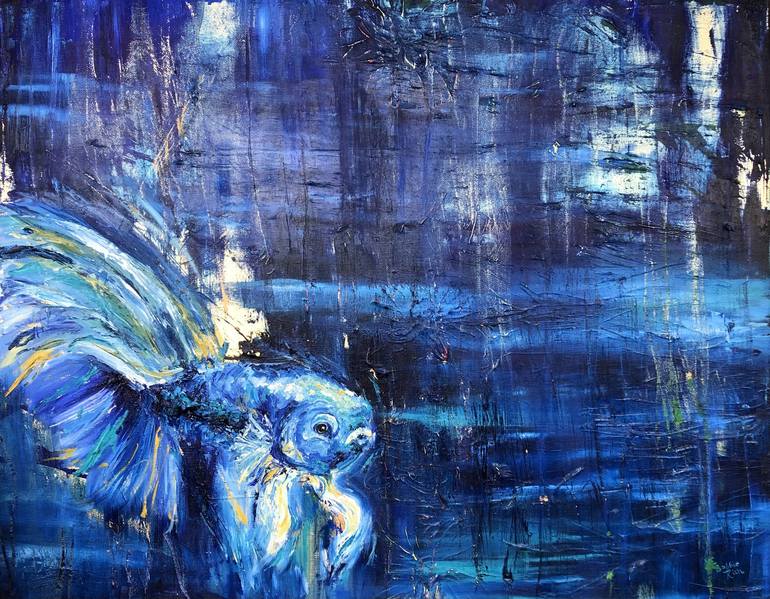 Print of Expressionism Fish Paintings by Bobbie Rich