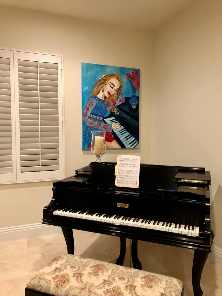 Original Art Deco Women Painting by Bobbie Rich