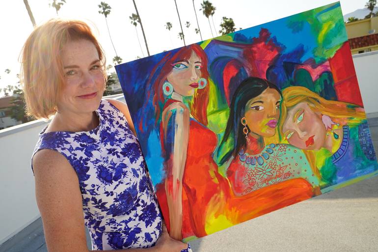 Original Figurative Women Painting by Bobbie Rich