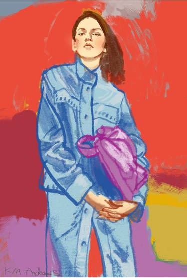 Original Contemporary Fashion Painting by K M Andrews
