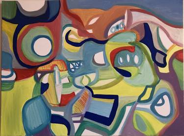 Original Cubism Abstract Paintings by Lilit Vahradyan