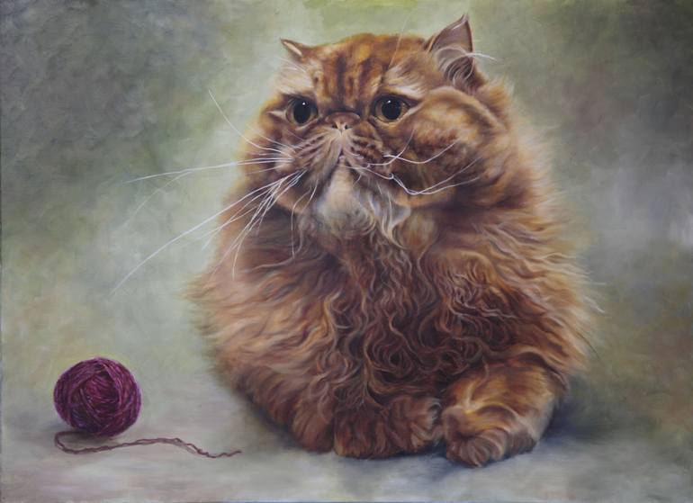 Oil painting,Cat,Oil painting cat,Original painting,Painting decoration,Wall decoration,Animal painting