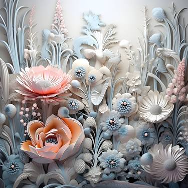 Print of Art Deco Floral Digital by SIMONA STOICESCU