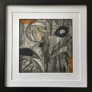 Original Abstract Floral Printmaking by Marta Nowicka