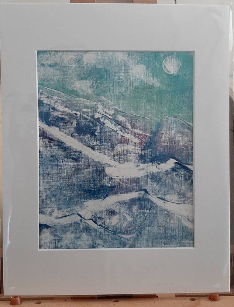 Original Abstract Landscape Printmaking by Marta Nowicka