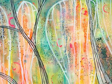 Print of Abstract Botanic Paintings by Marta Nowicka