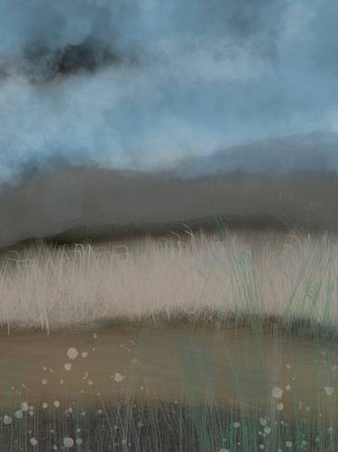 Print of Abstract Landscape Mixed Media by Marta Nowicka