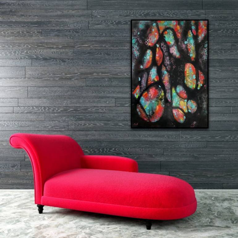 Original Abstract Expressionism Abstract Painting by Marta Nowicka