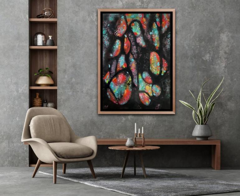 Original Abstract Expressionism Abstract Painting by Marta Nowicka