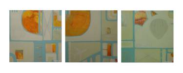 Let's travel again - Triptych (3 paintings 8x8 inch) thumb