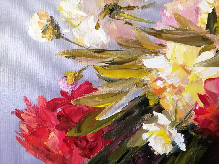 Original Impressionism Floral Painting by Olha Yefimova