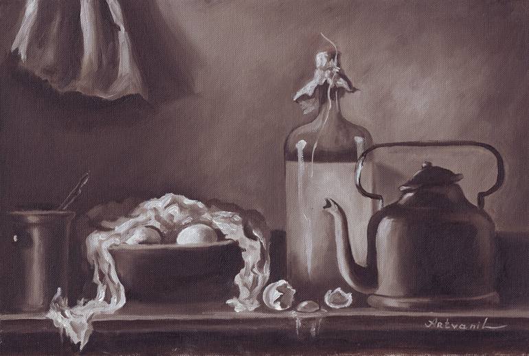 grisaille still life