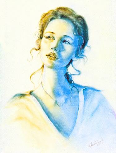 Original Fine Art Portrait Drawings by Olha Yefimova