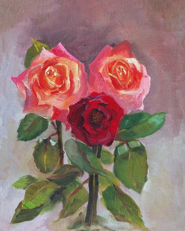 Original Impressionism Floral Paintings by Olha Yefimova