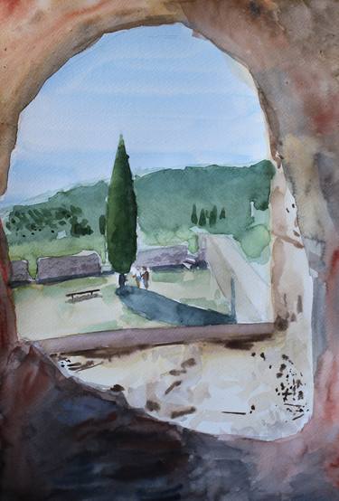 Montenegro watercolor landscape thumb