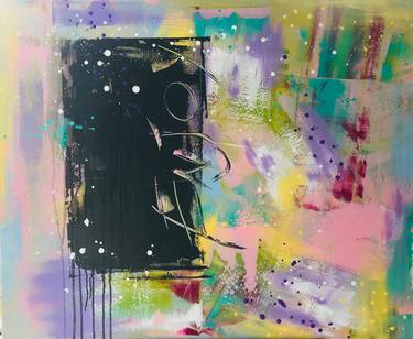 Original Abstract Expressionism Graffiti Paintings by Evelina Aspromonte