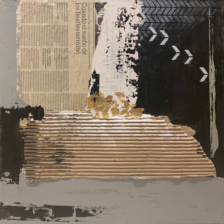 Original Expressionism Abstract Collage by Evelina Aspromonte