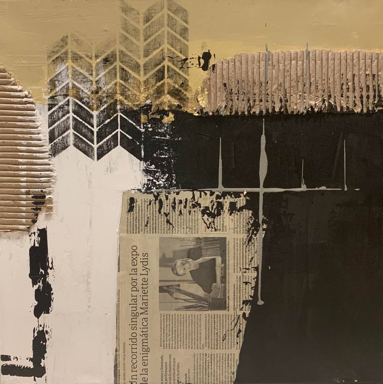 Original Expressionism Abstract Collage by Evelina Aspromonte